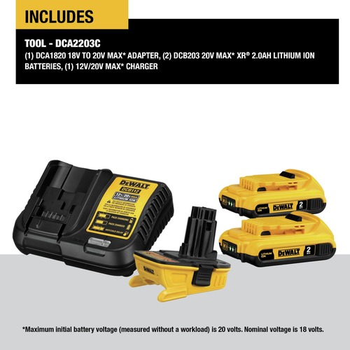 1x Dewalt 20V MAX Li-Ion Battery To Black & Decker 20V MAX Adapter-Adapter  Only