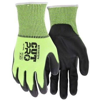 MCR Safety Cut Pro Gloves - X-Large/Black/Lime (1-Dozen) - 9277PUXL
