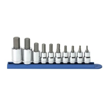 GearWrench (10-Piece) 3/8 in. and 1/2 in. Drive Hex Bit Metric Socket Set - 80578