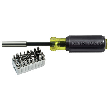 SCREWDRIVERS | Klein Tools Magnetic Screwdriver with 32 Tamperproof Bits Set - 32510