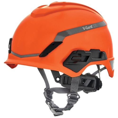 Hard Hats | MSA 10194797 V-Gard H1 Fas-Trac III Pivot Novent ANSI EN397 Safety Helmet -  Orange image number 0