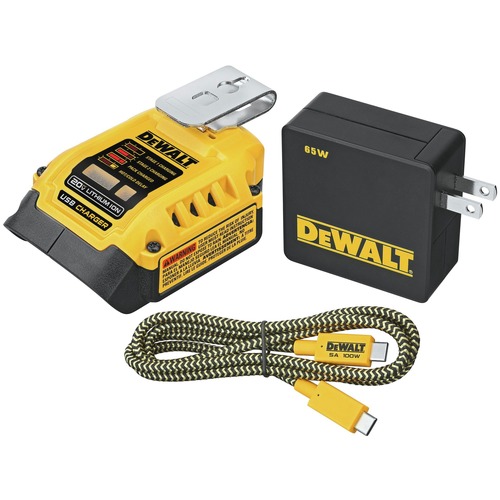 Chargers | Dewalt DCB094K 20V MAX FLEXVOLT 5 Amp USB Charging Kit image number 0