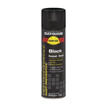 AUTOMOTIVE | Rust-Oleum 15 oz Hard Hat High Performance V2100 System Rust Preventive Enamel Spray Paint - Gloss Black (6/Carton) - RSTV2179838CT