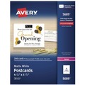 July Member-Exclusive Offer Save 10% off on One Item | Avery 05689 80 lbs. 4.25 x 5.5 in. Printable Postcards for Laser Printers - Matte White (200 Cards, 4 Cards/Sheet, 50 Sheets/Box) image number 0