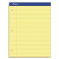  | Ampad 20-243 8.5 x 11.75 Wide/Legal Rule Double Sheet Pads - Canary-Yellow Sheets (100-Sheets/Pad) image number 0