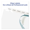 July Member-Exclusive Offer Save 10% off on One Item | Avery 11429 Index Maker 11 in. x 8.5 in. 12-Tab Print and Apply Clear Label Dividers - White/White Tabs (5/Pack) image number 2