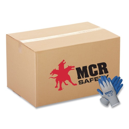 Work Gloves | MCR Safety 96731L Memphis Flex Seamless Nylon Knit Gloves - Large, Blue/Gray (1-Dozen) image number 0