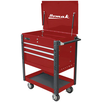 TOOL STORAGE | Homak Professional 35 in. 4 Drawer Service Cart - Red - RD06032000