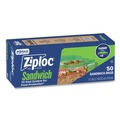  | Ziploc 383179 1.2 mil. 6.5 in. x 5.88 in. Resealable Sandwich Bags - Clear (40/Box) image number 1