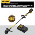 String Trimmers | Dewalt DCST970X1S-DWO1DT802 60V MAX FLEXVOLT Brushless Lithium-Ion Cordless String Trimmer and 0.080 in. x 225 ft. String Trimmer Line Bundle (3 Ah) image number 1