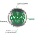 Circular Saw Accessories | Metabo HPT 115435M 10 in. 60-Tooth Fine Finish VPR Blade image number 1