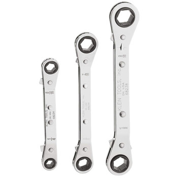 BOX WRENCHES | Klein Tools 3-Piece Fully Reversible Ratcheting Offset Box Wrench Set - 68244
