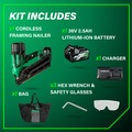  | Metabo HPT NR3690DCM 36V MultiVolt 3-1/2 in. Cordless Paper Strip Framing Nailer Kit (2.5 Ah) image number 1