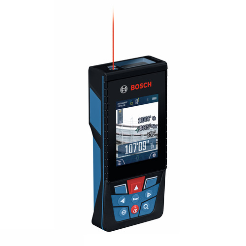 | Factory Reconditioned Bosch GLM400C-RT 400 ft Cordless Bluetooth Laser Measure with Camera Viewfinder and AA Batteries Kit image number 0
