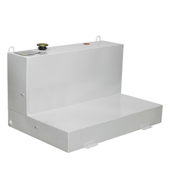 LIQUID TRANSFER EQUIPMENT | JOBOX 76 Gallon Low-Profile L-Shaped Steel Liquid Transfer Tank - White - 488000