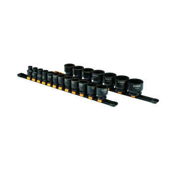 DRILL ACCESSORIES | Dewalt 19 Piece 1/2 in Drive Impact Socket Set 6 PT - DWMT19240