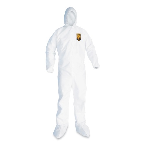 | Ansell KCC49127 A20 Elastic-Back, Hood and Boots Breathable Particle Protection Coveralls - Quadruple Extra Large, White (20/Carton) image number 0