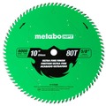 Table Saw Blades | Metabo HPT 115763M 10 in. 80-Tooth Ultra Fine Finish Blade image number 0