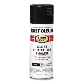 Rust-Oleum Stops Rust 12 oz. Aerosol Can Spray Paint - Gloss Black (6/Carton) - 7779830