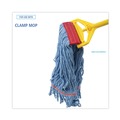 Buy 1 item, Get a Boardwalk Easy Grip Tape Measure for $5 | Boardwalk BWK1800LBDZ Pro Loop Web/Tailband Mop Head - Large, Blue (1-Dozen) image number 4