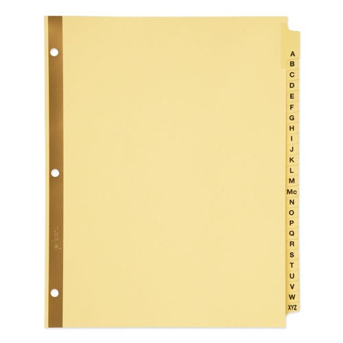 July Member-Exclusive Offer Save 10% off on One Item | Avery 11306 11 in. x 8.5 in. 25-Tab A to Z Preprinted Laminated Tab Dividers with Gold Reinforced Binding Edge - Buff (1-Set) image number 0