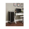 July Member-Exclusive Offer Save 10% off on One Item | Advantus 34007 1 Shelf 10 Drawers 13 in. x 15.38 in. x 37.75 in. Metal Portable Drawer Organizer - Matte Gray/Smoke image number 3