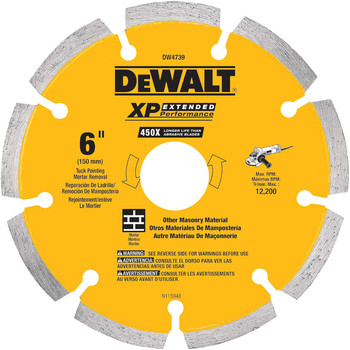 CIRCULAR SAW BLADES | Dewalt 6 in. XP Diamond Tuck Point Blade - DW4739