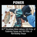 Impact Wrenches | Makita XWT17T 18V LXT Brushless Lithium-Ion 1/2 in. Cordless Square Drive Mid-Torque Impact Wrench with Friction Ring Kit with 2 Batteries (5 Ah) image number 5