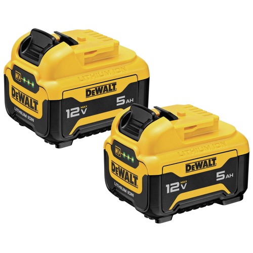 Batteries | Dewalt DCB126-2 (2) 12V MAX 5 Ah Lithium-Ion Batteries image number 0