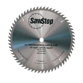 BLADES | SawStop 10 in. 60-Tooth Combination Table Saw Blade - CB104 184