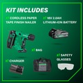 Finish Nailers | Metabo HPT NT1865DSAM 18V MultiVolt Lithium-Ion Brushless 16-Gauge Cordless Straight Finish Nailer Kit (2 Ah) image number 1