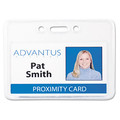 July Member-Exclusive Offer Save 10% off on One Item | Advantus 75450 3.75 in. x 3 in. Holder 3.5 in. x 2.25 in. Insert Horizontal Proximity ID Badge Holders - Clear (50/Pack) image number 1