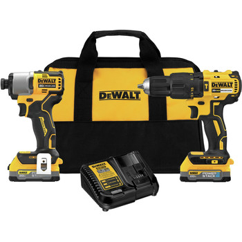 Dewalt 20V MAX Brushless Lithium-Ion Cordless Hammer Drill and Impact Driver Combo Kit with Compact Batteries - DCK276E2
