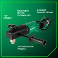 Metabo HPT Clearance | Metabo HPT D36DYAM 36V MultiVolt Lithium-Ion Brushless 1/2 in. Cordless High Power Right Angle Drill Kit (4 Ah/8 Ah) image number 5