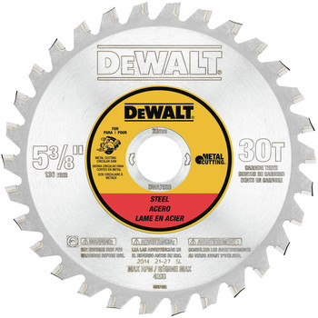 Dewalt 5 3/8 in. 30T Ferrous Metal Cutting Saw Blade - DWA7538