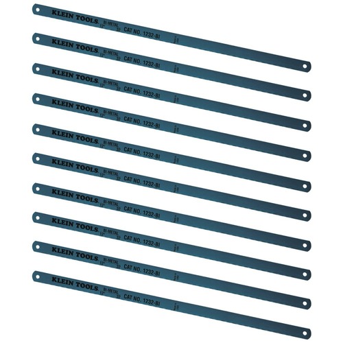 Hand Tool Accessories | Klein Tools 1232BI-P 10-Piece 12 in. 32 TPI Bi-Metal Blades image number 0