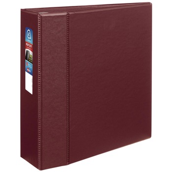 Avery 79364 3 Locking One Touch EZD Rings 4 in. Capacity 11 in. x 8.5 in. Heavy-Duty Non-View Binder with DuraHinge - Maroon