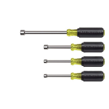 NUT DRIVERS | Klein Tools 4-Piece Cushion-Grip 3 in. Shafts Nut Driver Set - 633