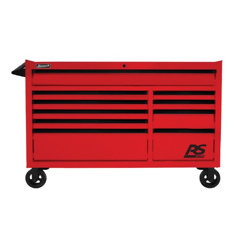 Cabinets | Homak RD04054070 TECH 54 in. 7-Drawer Rolling Workstation - Red image number 0