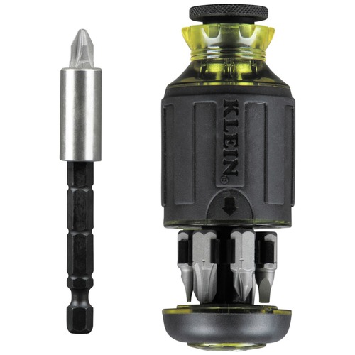 Screwdrivers | Klein Tools 32308 8-in-1 Multi-Bit Adjustable Magnetic Stubby Impact-Rated Screwdriver image number 0
