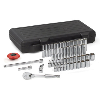 ESSENTIAL PLUMBING TOOLS | GearWrench 51-Piece 6-Point SAE/Metric 1/4 in. Drive Socket Set - 80300