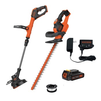 HEDGE TRIMMERS | Black & Decker 20V MAX POWERCUT 22 in. Cordless Hedge Trimmer Kit and 20V MAX EASYFEED 12 in. Cordless String Trimmer/Edger Kit with 3 Batteries (1.5 Ah) Bundle - LHT321LSTE525-BNDL