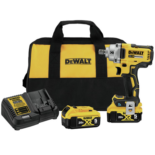 Impact Wrenches | Dewalt DCF896P2 20V MAX Brushless Lithium-Ion 1/2 in. Cordless Tool Connect Mid Range Impact Wrench with Detent Pin Anvil Kit with (2) 5 Ah Batteries image number 0