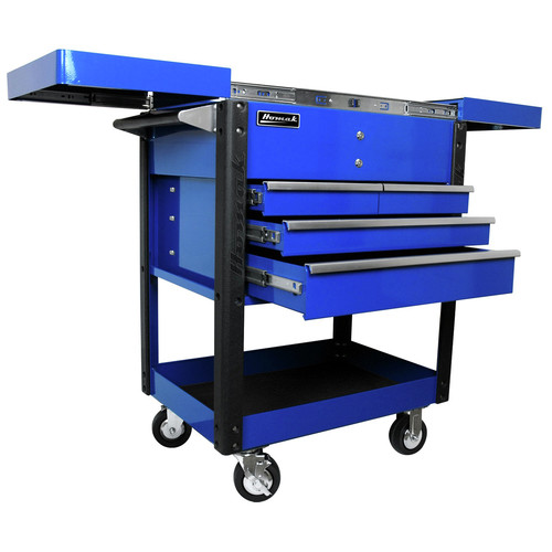 Tool Carts | Homak BL06043500 35 in. 4 Drawer Slide Top Cart - Blue image number 0