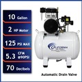Portable Air Compressors | California Air Tools CAT-10020CHAD 2 HP 10 Gallon Ultra Quiet and Oil-Free Hot Dog Air Compressor with Auto Drain image number 9
