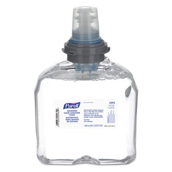 PURELL 5392-02 1,200 mL Foam Advanced Hand Sanitizer TFX Refill - Unscented