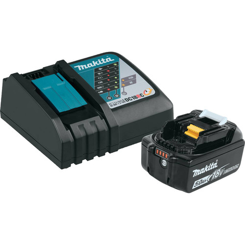  | Makita BL1850BDC1 18V LXT 5 Ah Lithium-Ion Compact Battery and Rapid Charger Kit image number 0