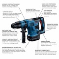 Primed for Savings Sale! | Bosch GBH18V-36CN 18V PROFACTOR Brushless Connected-Ready SDS-Max Lithium-Ion 1-9/16 in. Cordless Rotary Hammer (Tool Only) image number 8