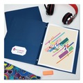 July Member-Exclusive Offer Save 10% off on One Item | Avery 47975 0.5 in. Capacity 11 in. x 8.5 in. Prong Fastener Two-Pocket Folder - Dark Blue (25/Box) image number 2