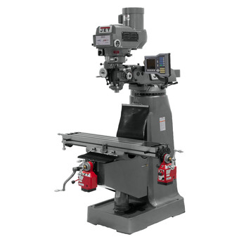 MILLING MACHINES | JET JTM-4VS 230/460V Variable Speed Milling Machine with 3-Axis ACU-RITE VUE DRO (Knee) and X/Y-Axis Powerfeeds - JT9-690412